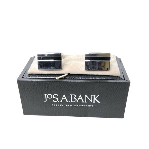 mens new vintage 1990s jos.a.banks #jo1488807 stainless steel stripe pattern cu - Picture 4 of 10